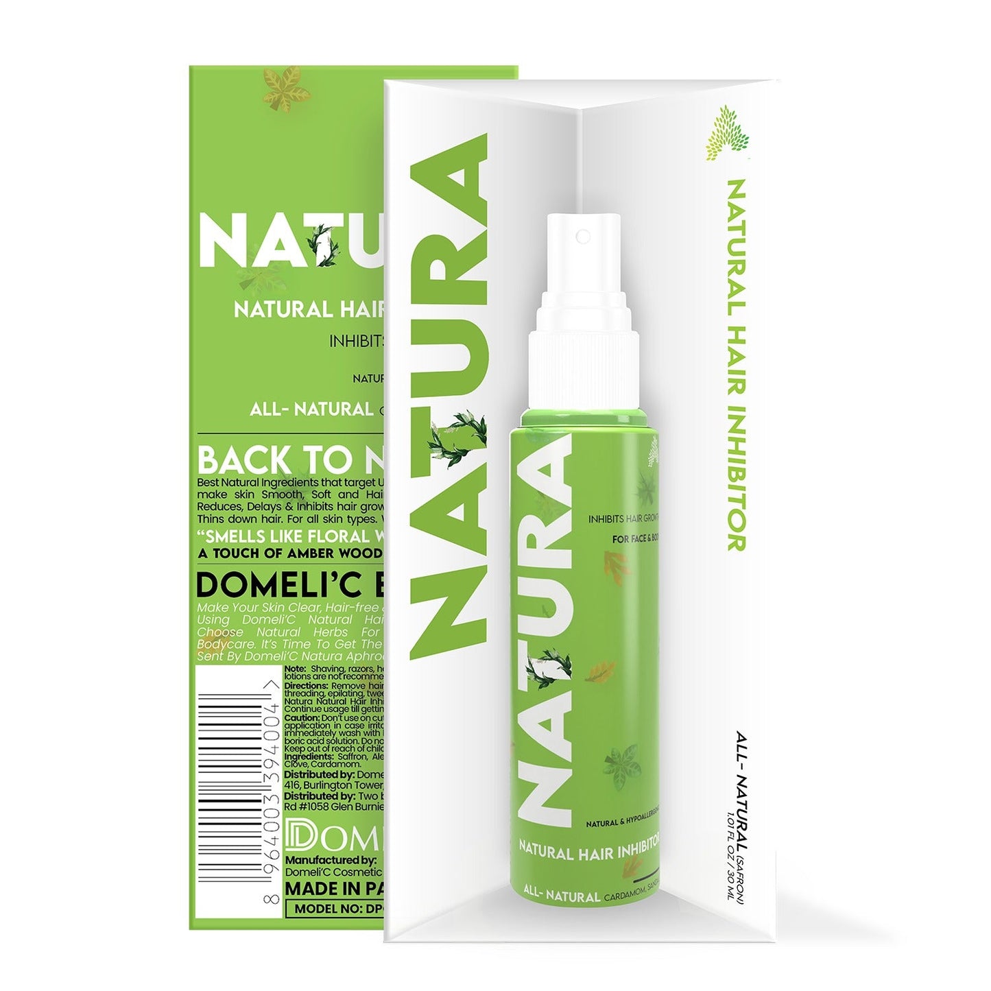 DomeliC Natural Hair Inhibitor - Permanent Hair Removal Spray