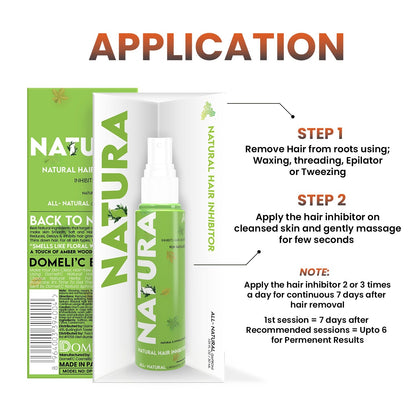 DomeliC Natural Hair Inhibitor - Permanent Hair Removal Spray